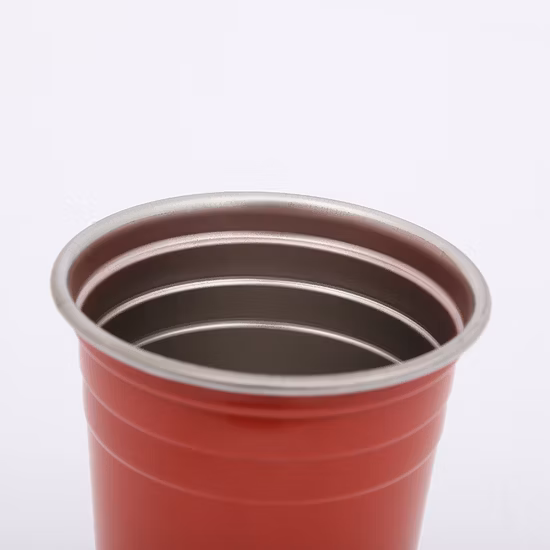 Taza de acero inoxidable con logotipo personalizado de 16 oz y 500 ml, taza de pinta apilable de acero inoxidable