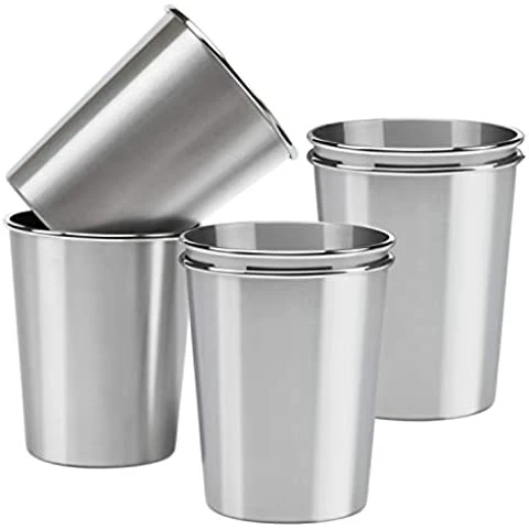 Stainless Steel Cups Metal Shatterproof Stackable Pint Drinking Cups Support Logo Printing
