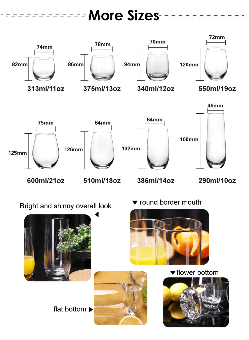 Wholesale Drinking Juice Beer Pint Glass Cup Customized Logo Clear Beer Glass Cup