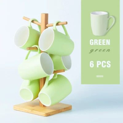 6 tazas de cerámica coloridas para uso diario o regalos promocionales/logotipo personalizado aceptado