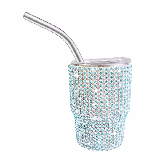 Vaso de chupito de agua de una sola pared apilable de bebida de pinta pequeña de 350ml taza de acero inoxidable de vidrio de Metal con tapa de silicona