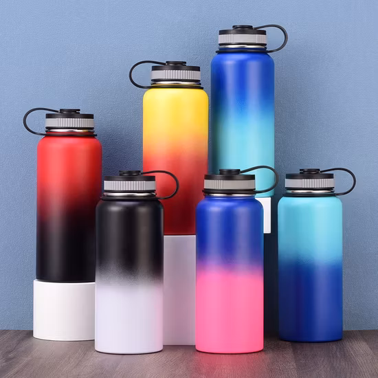 32oz 950ml Agua Café al aire libre OEM Estándar Hydroflask Metal seguro Botellas de acero inoxidable